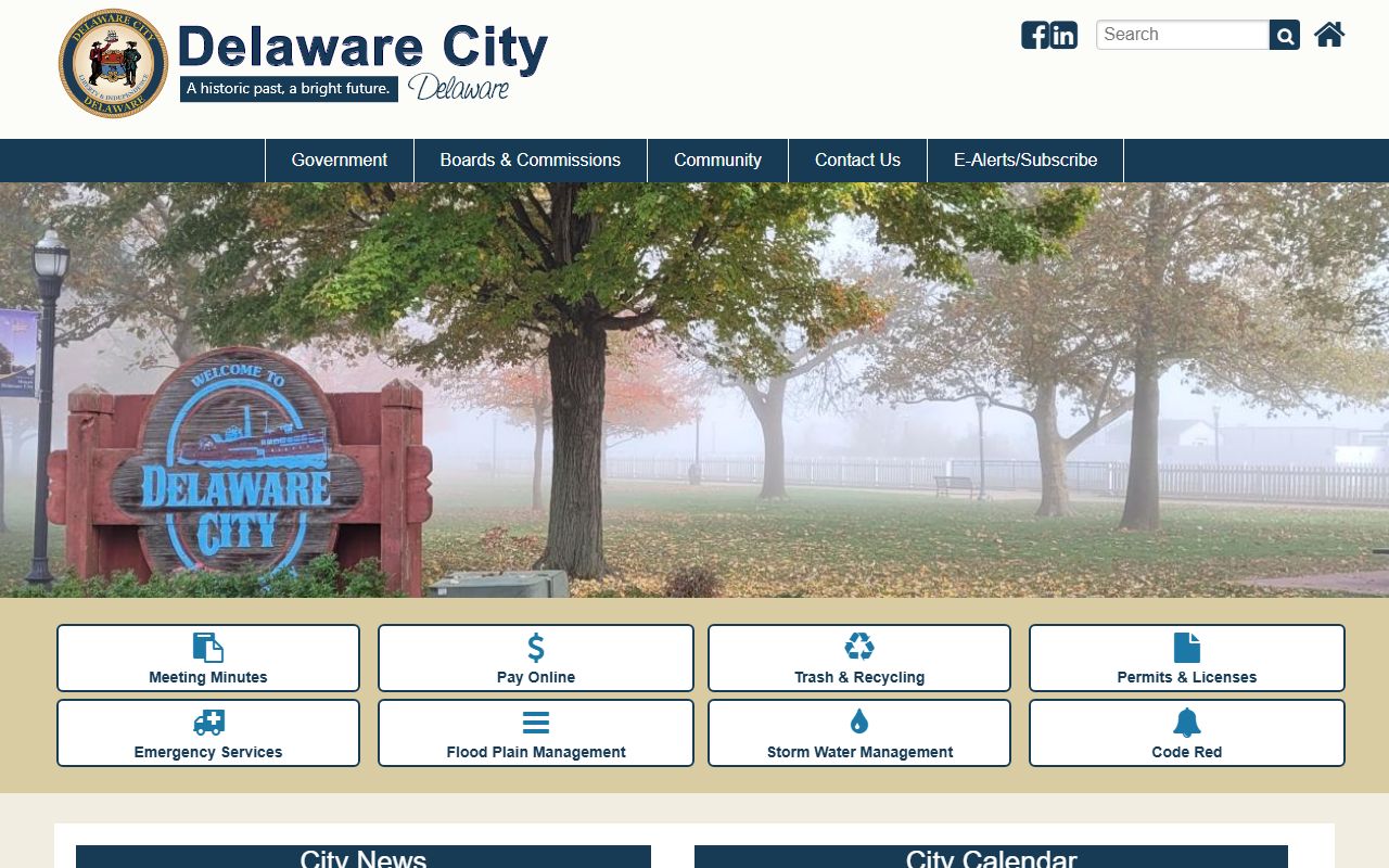 Delaware City government public records main website