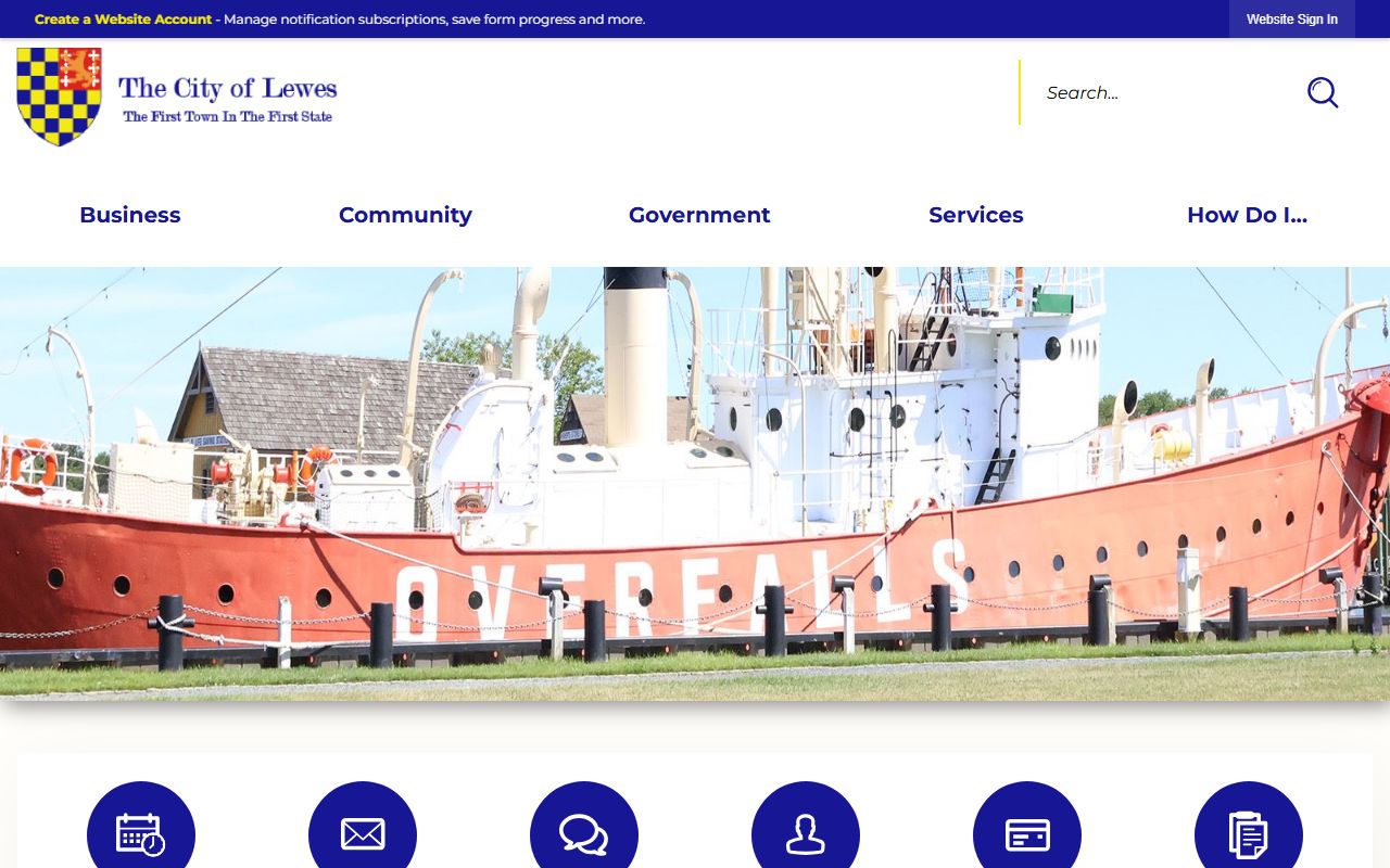 Lewes city government public records main website