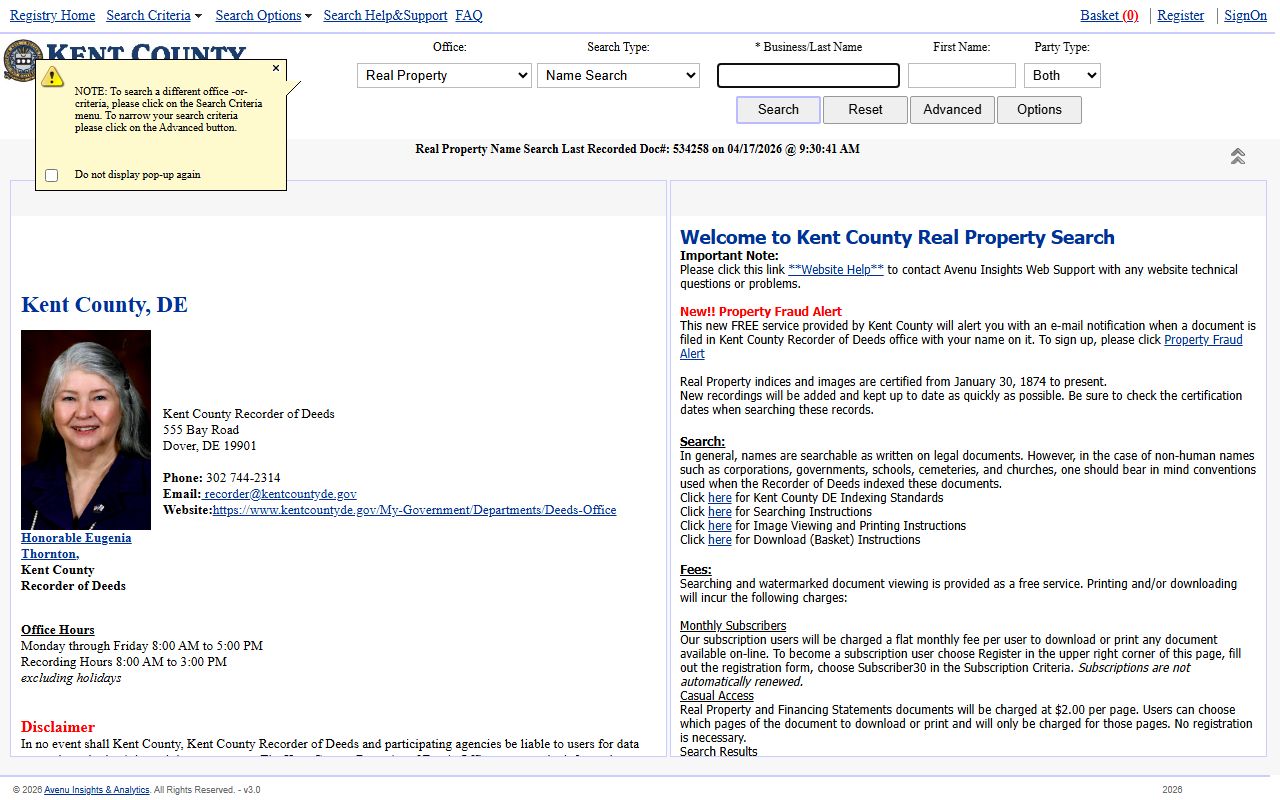 Kent County deeds search public records online system