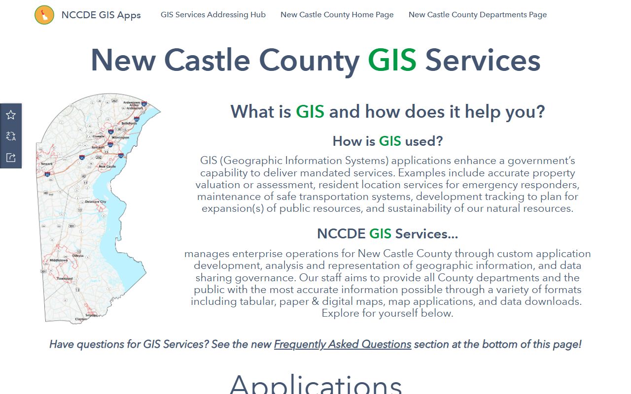 New Castle County GIS public records mapping services